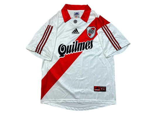 Vintage River Plate 1998-99 Adidas Football Jersey Shirt (L)- USED